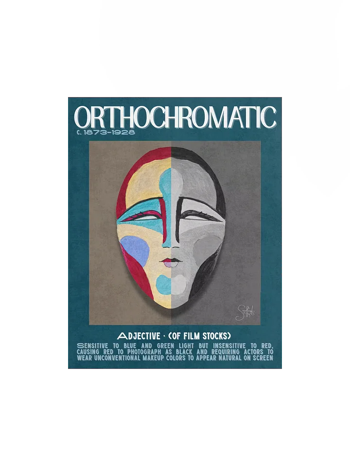 ORTHOCHROMATIC Art Print - Silent Film Makeup History Poster (11×14) product image (1)