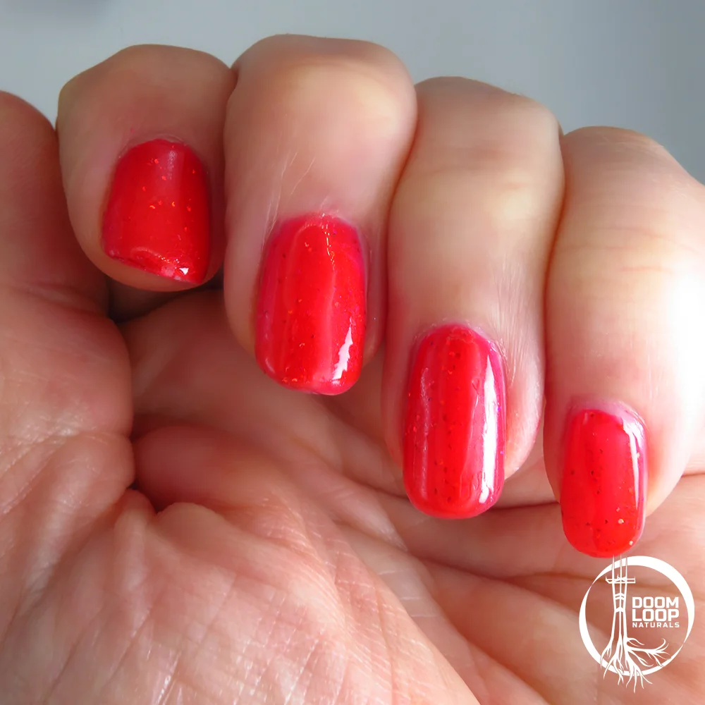 RED BELONGS TO US - Jelly Red Shimmery Glitter Nail Polish product image (5)