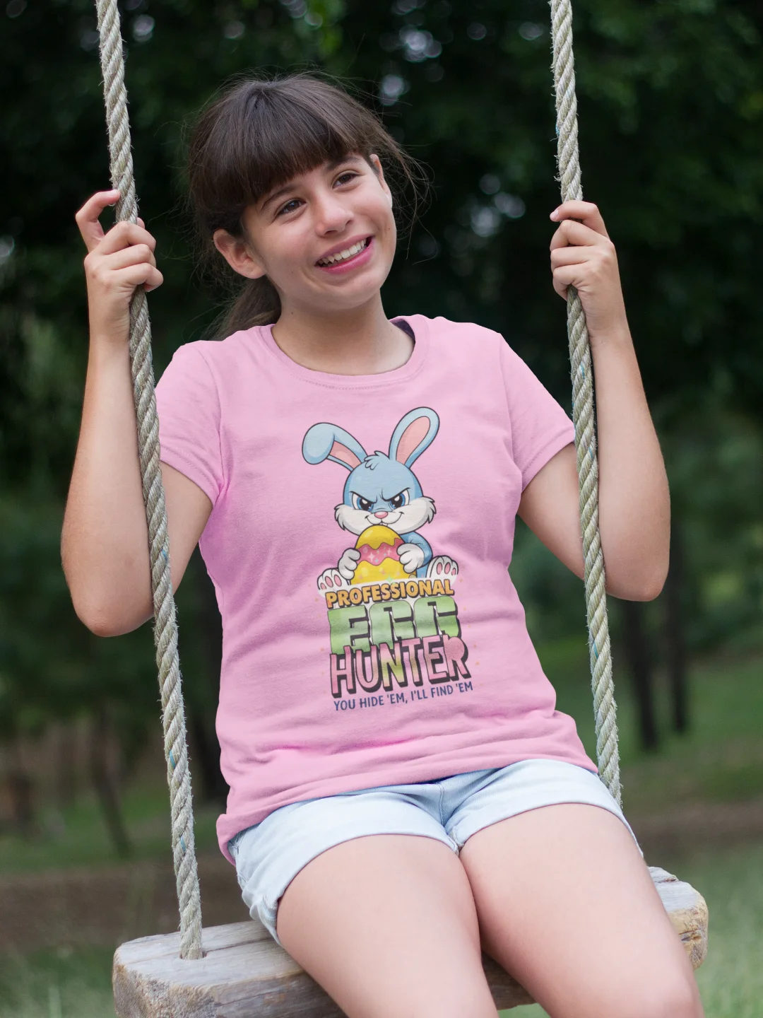 Professional Egg Hunter – Funny Easter Bunny Kids Tee product image (7)