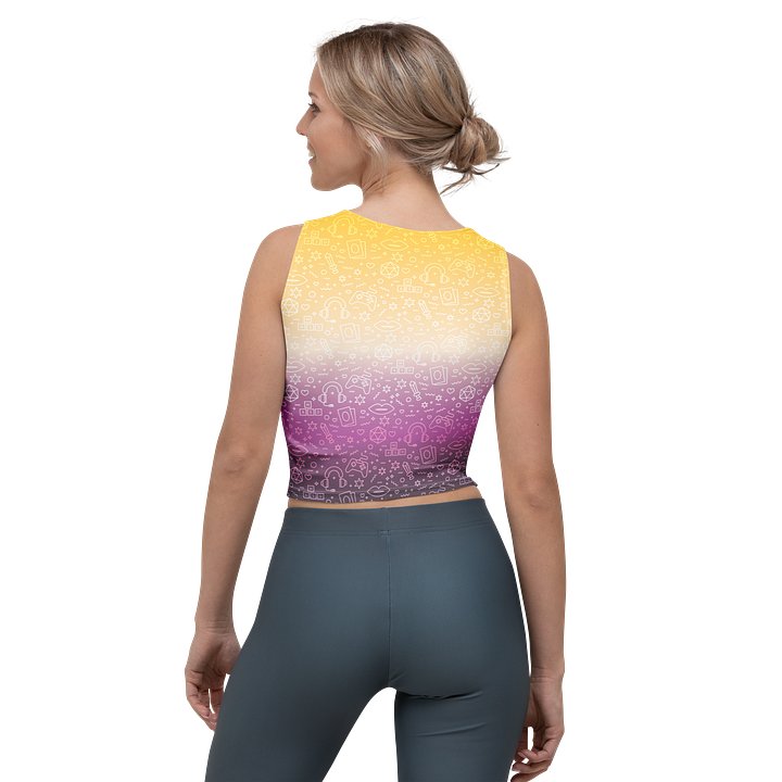 Nonbinary Cropped Tank 💛🤍💜🖤 product image (2)