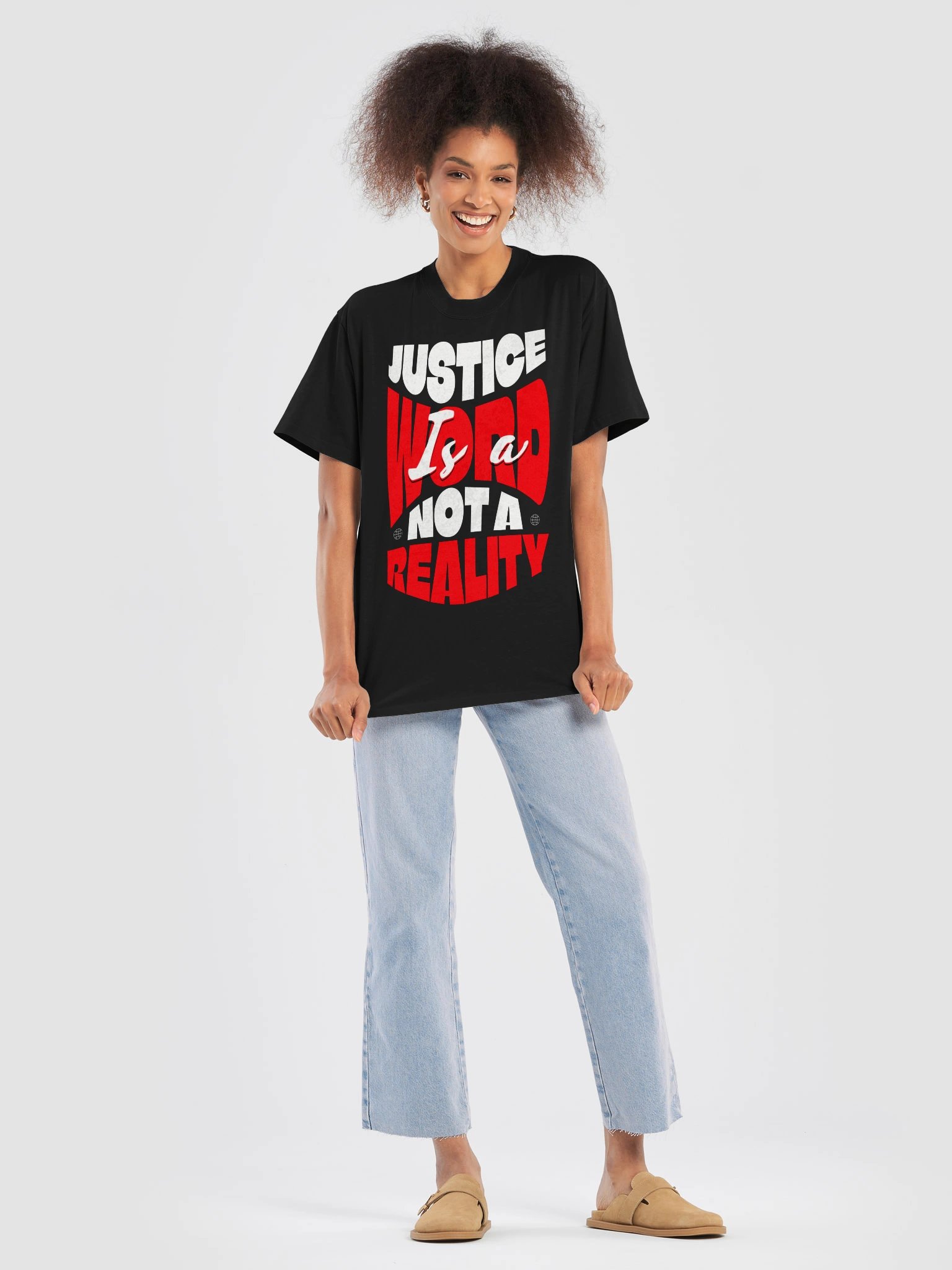 JUSTICE IS A WORD NOT A REALITY — Oversized Tee product image (5)