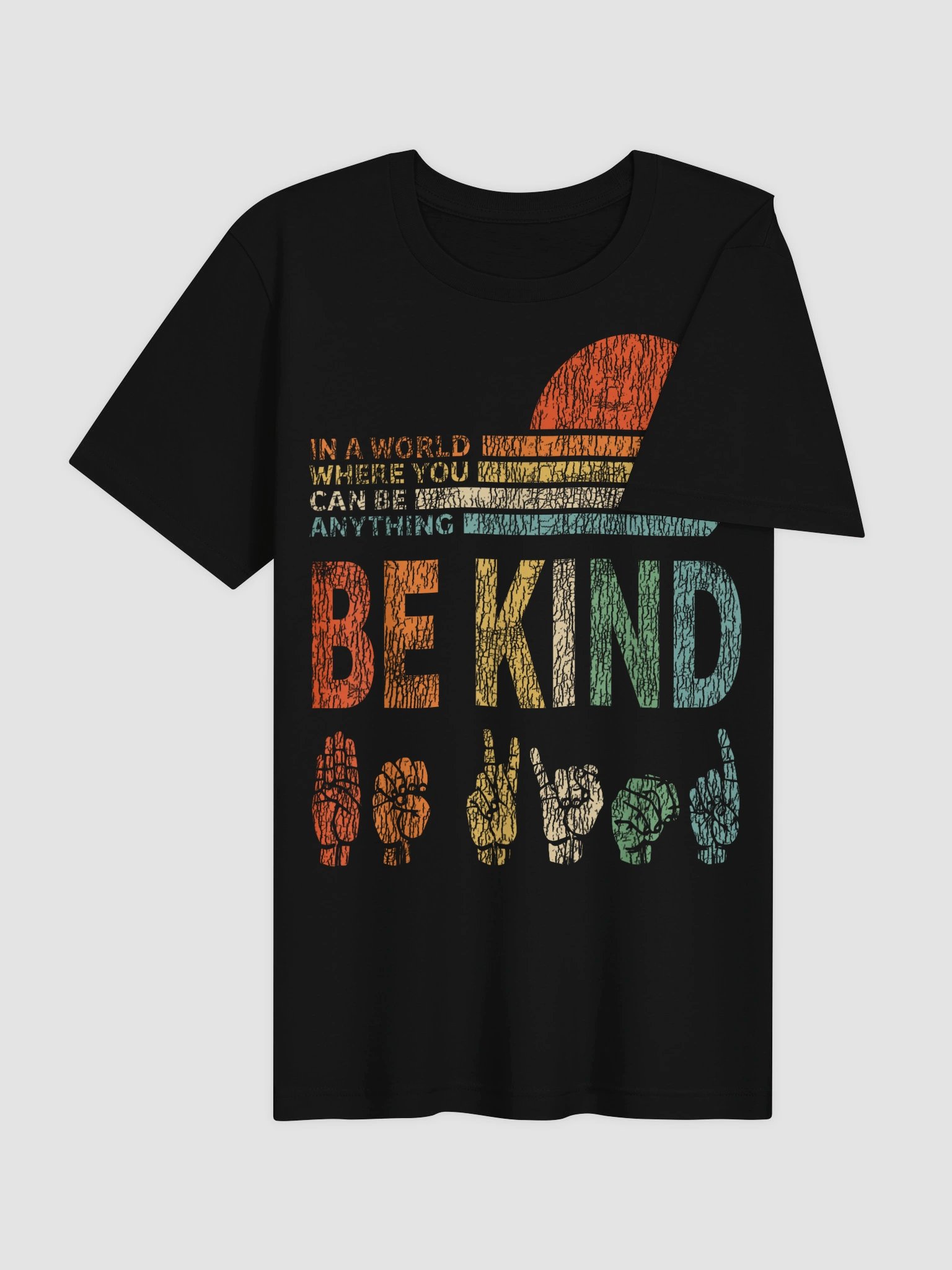 Be Kind Sign Language T Shirts for Women Men Vintage Inspirational Kindness Tees product image (36)