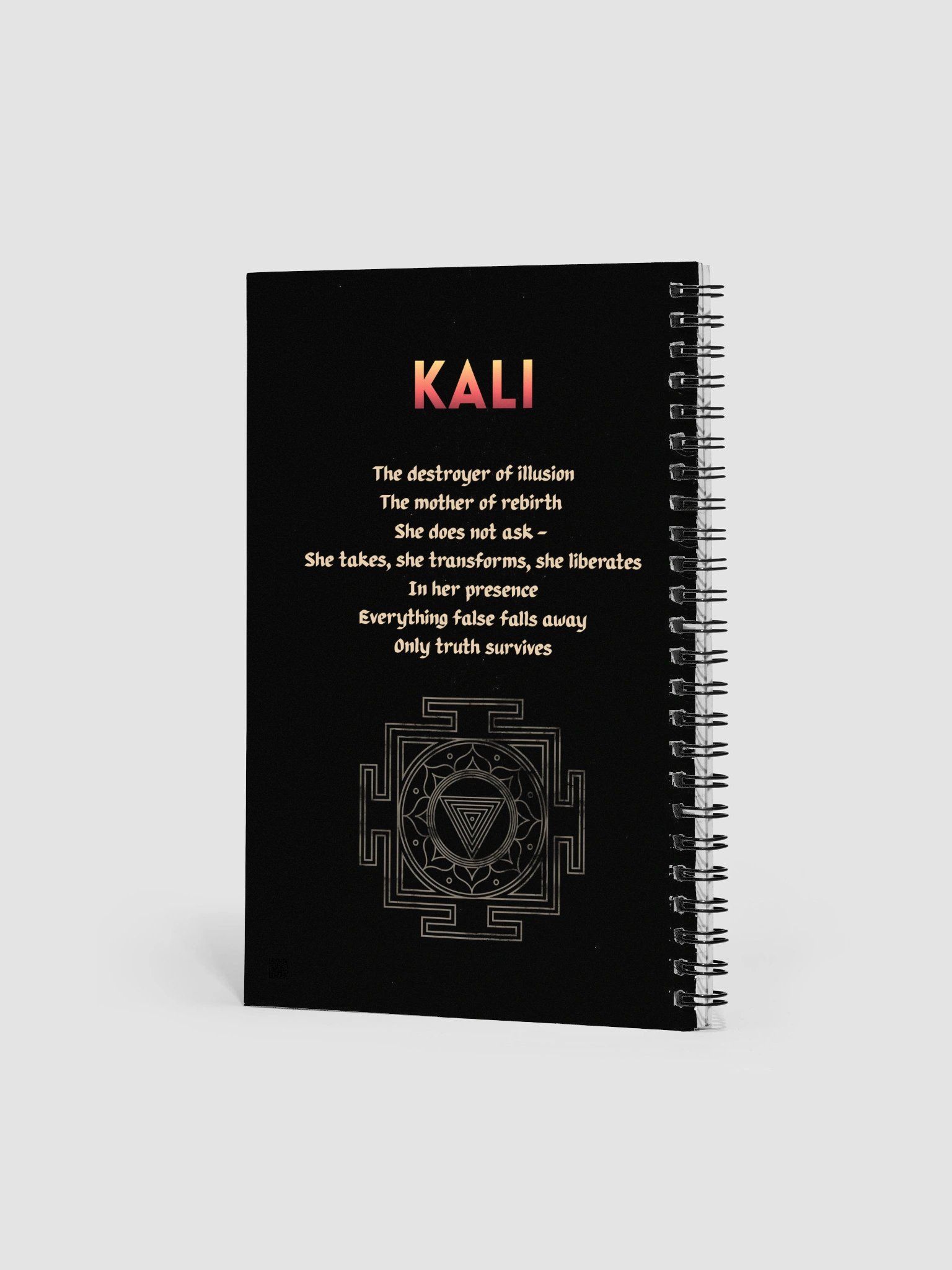 "Kali- Hindu Goddess of Chaos & Destruction" Spiral Notebook product image (2)