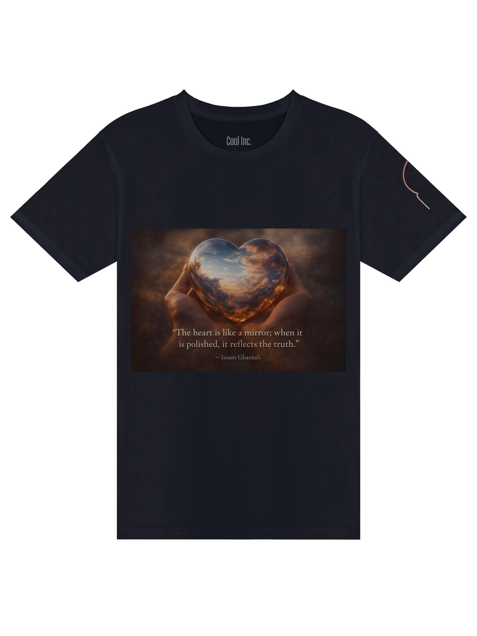 Reflective Heart Unisex T-Shirt – Spiritual Quote Art Tee product image (1)