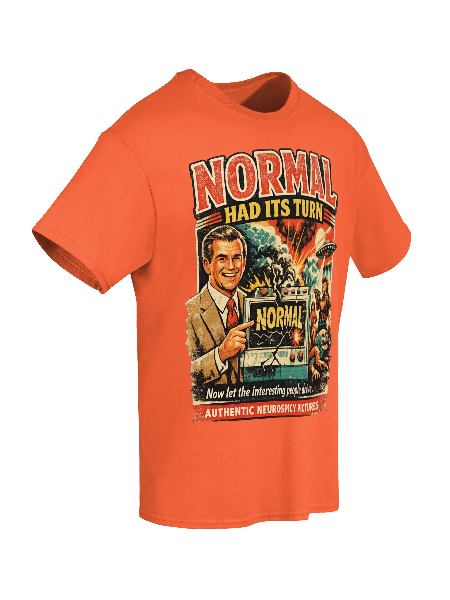 Normal Had Its Turn Retro UFO Poster Tee product image (37)