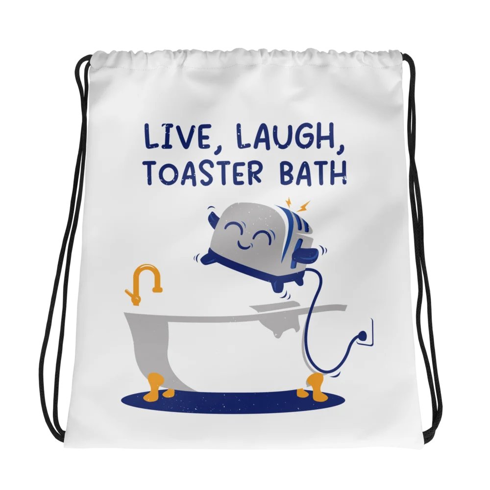 Live, Laugh, Toaster Bath Drawstring Bag product image (1)