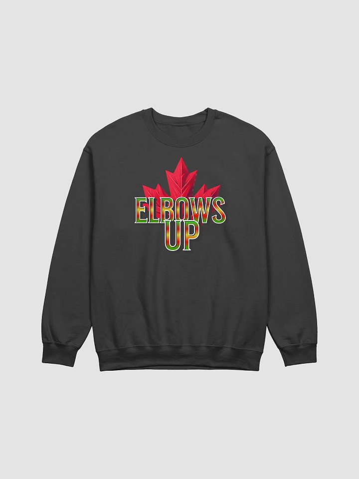 Elbows Up Maple Leaf Gradient Vibrant Crewneck Sweatshirt product image (1)