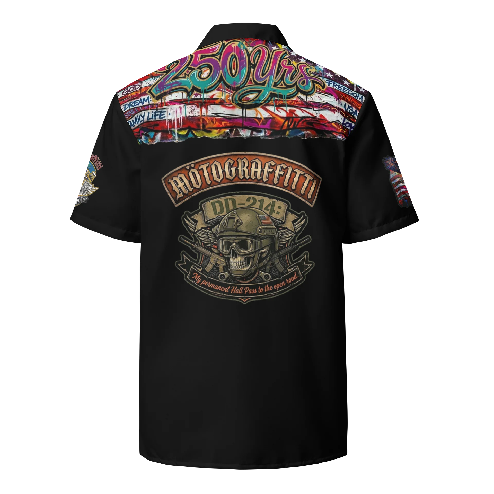 MötoGraffitti DD214 Club Shirt (the 250 yr USA Anniversary vers) product image (2)