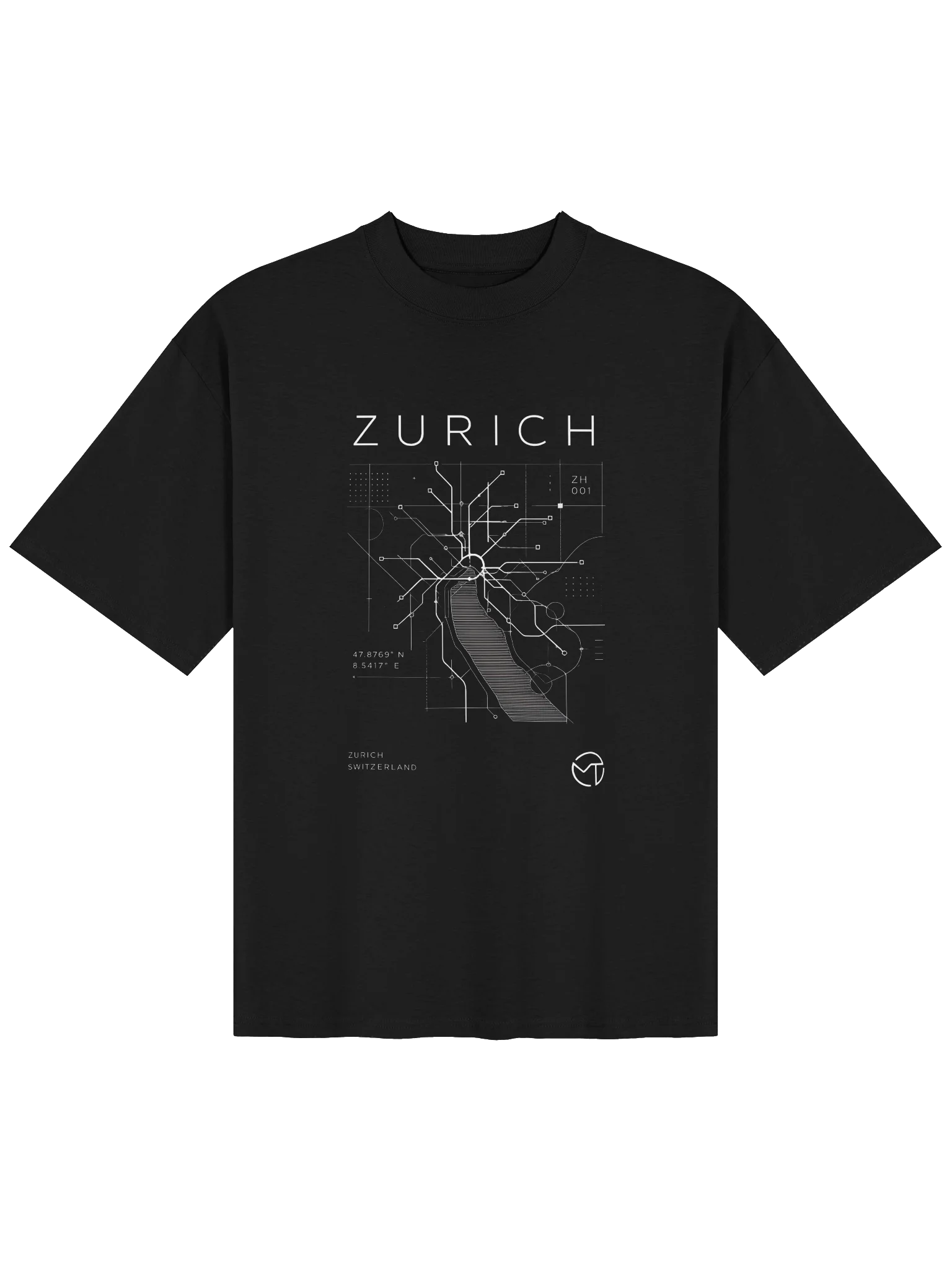 ZURICH Transit Lines Tee – Premium Swiss Transit Graphic T-Shirt product image (1)