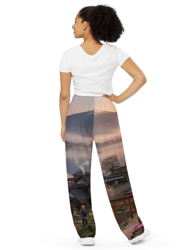 Mount Fuji Unisex Wide-Leg Pants | Graphic Lounge & Streetwear product image (7)