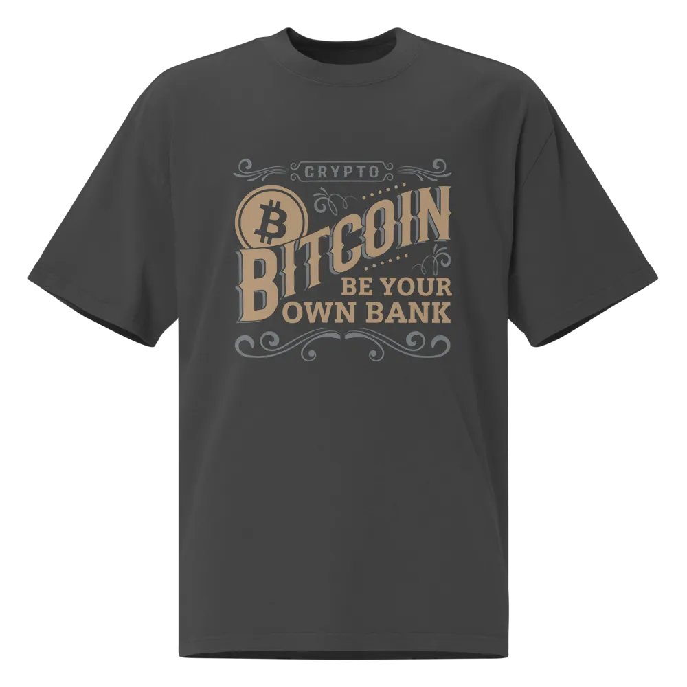 Vintage Bitcoin Ornate Text Design T-Shirt (Women) product image (1)