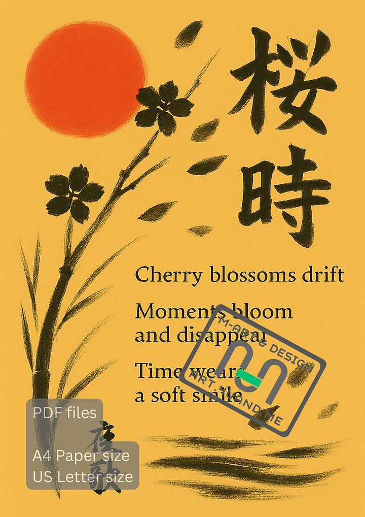 Free Calligraphy Training Sketches & Haiku Art – Sakura Practice Sheets for Creative Mindfulness product image (2)
