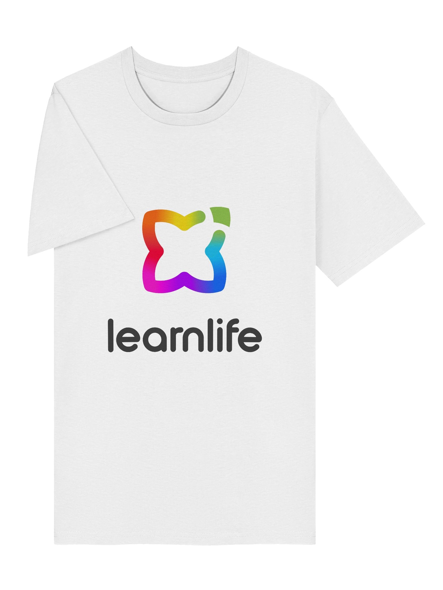 Adult/Teen Tee - Organic - Vertical Logo - Rainbow & Charcoal product image (5)