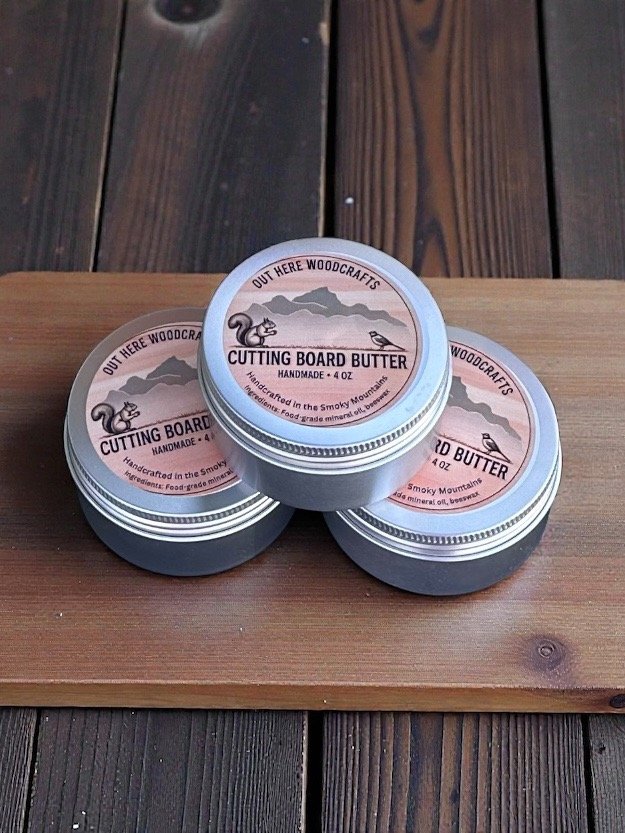 Handmade Cutting Board Butter – Food Safe Mineral Oil & Beeswax – 4 oz Tin product image (7)