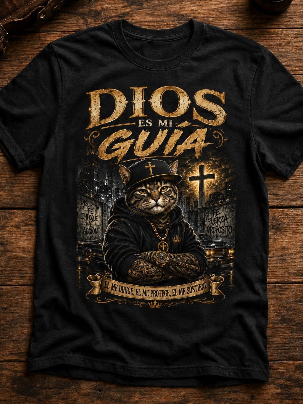 DIOS ES MI GUÍA – Camiseta Streetwear de Fe y Fortaleza product image (1)