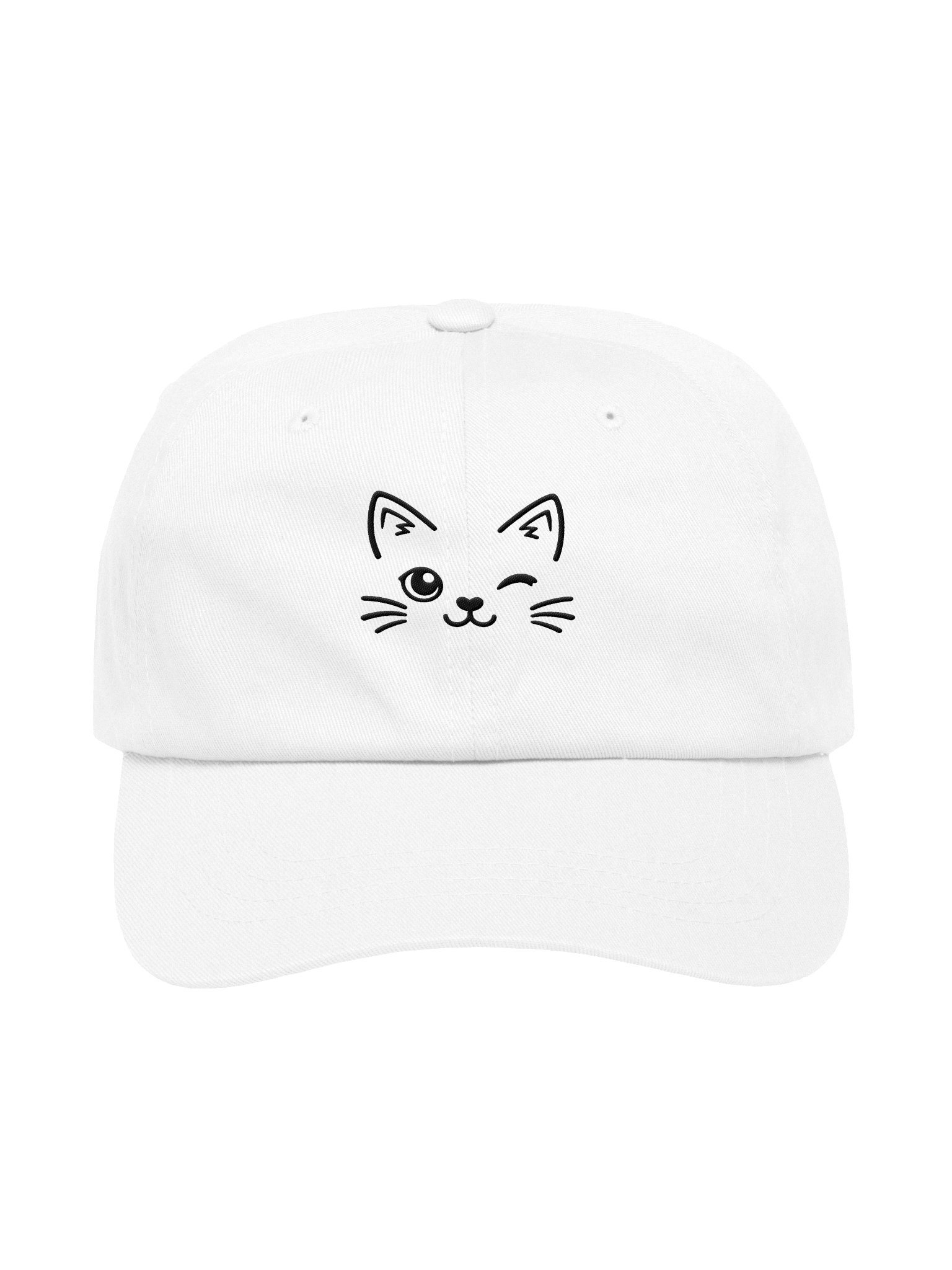 Cute Anime Cat Face Minimalist Embroidered Dad Hat product image (1)