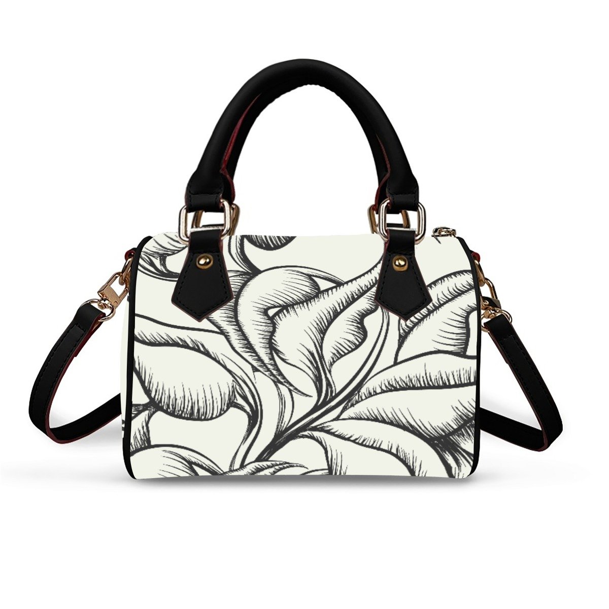 Monochrome Botanical Luxe Handbag product image (2)