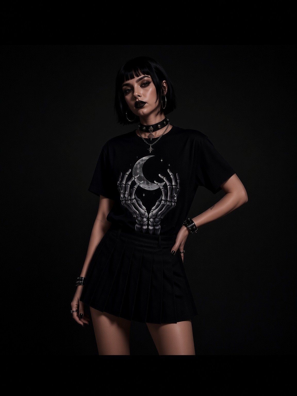 Midnight Veil — Hands of the Crescent Tee product image (2)
