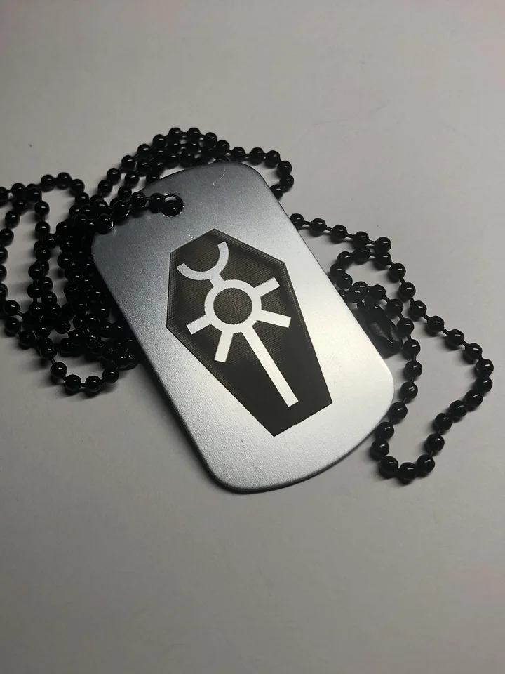 METAL TOMB - Engraved Dog Tag Pendant Necklace product image (2)