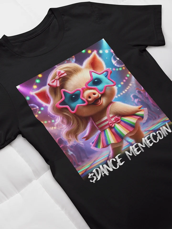 CUTIE PIGGY - DANCE MEMECOIN - PREMIUM TEE - BLACK product image (1)