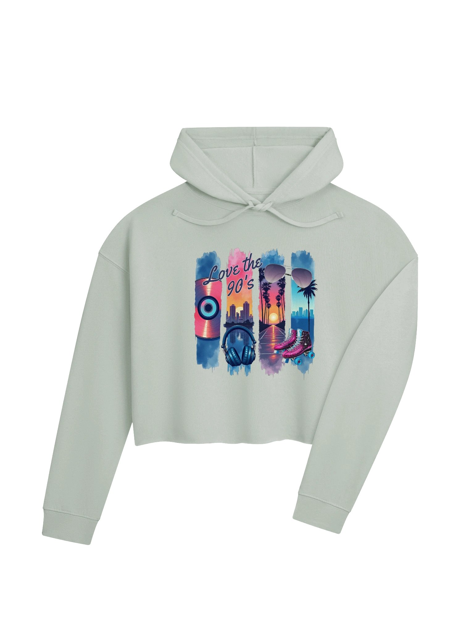 Love the 90s Neon Retro Crop Hoodie product image (16)