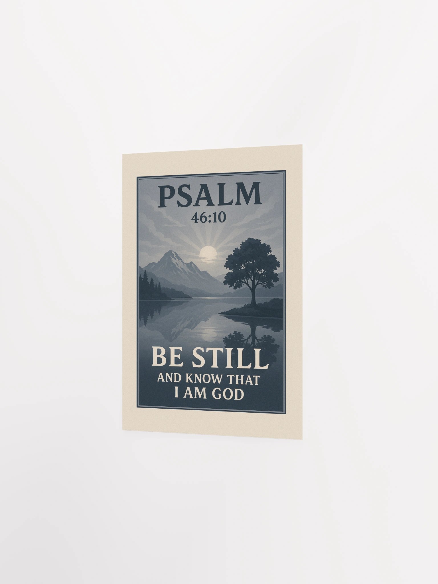 Psalm 46:10 Christian Poster – Be Still and Know That I Am God Scripture product image (6)