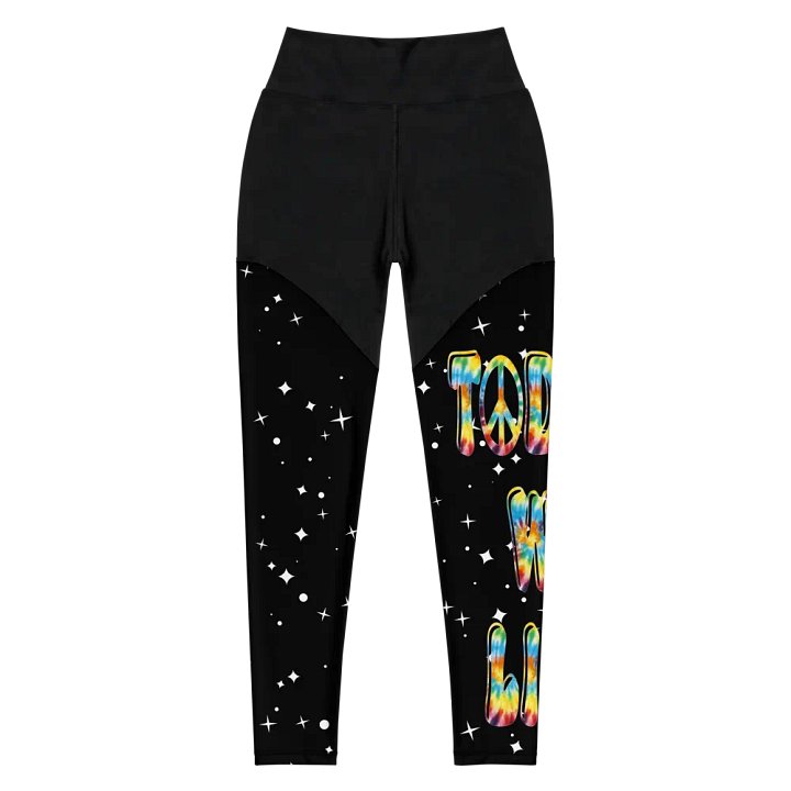 Peace sign sports leggings product image (2)