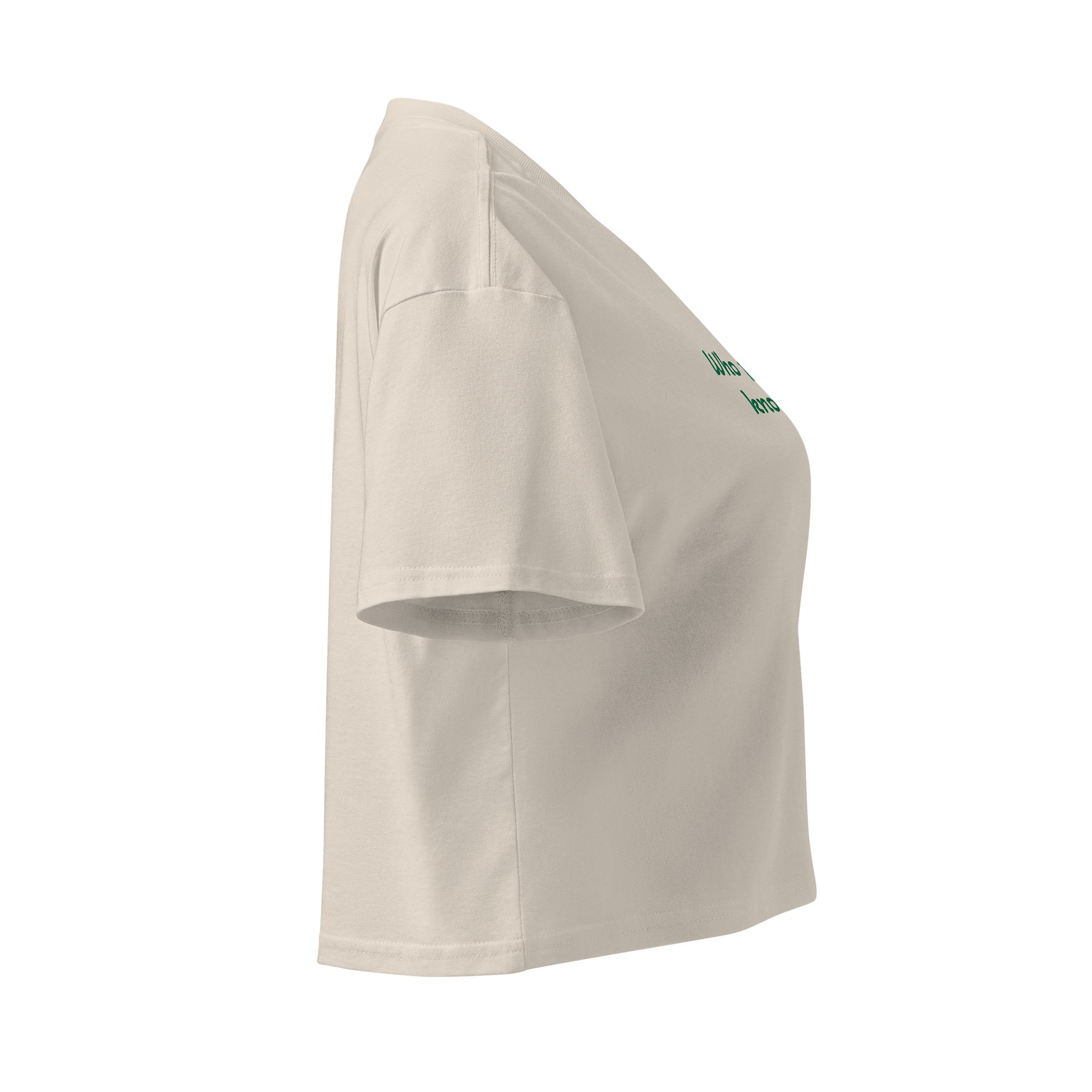 Who Feels it Knows it Embroidered Womens Crop T product image (7)
