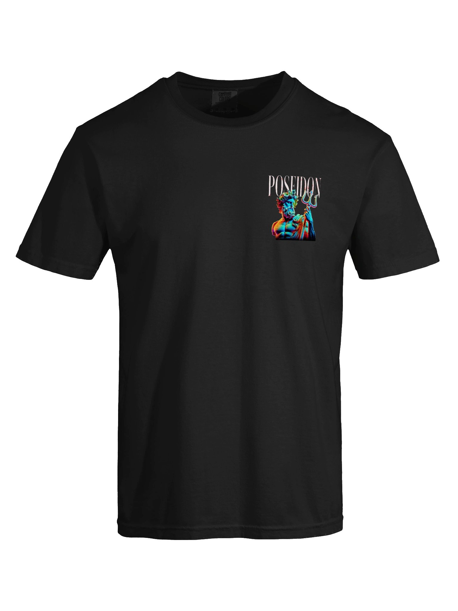 Poseidon Greek God Streetwear T-Shirt – Vaporwave Synthwave Aesthetic Graphic Tee product image (9)