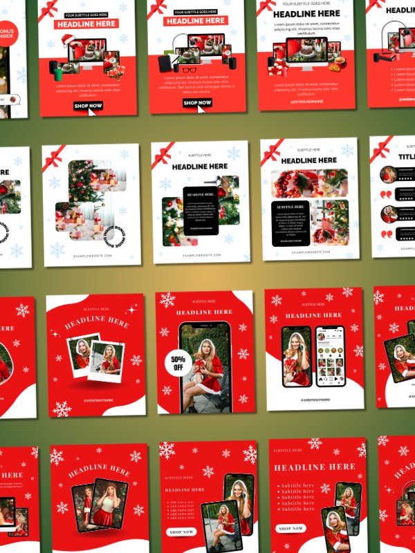 MRR/PLR Christmas Instagram Templates product image (2)