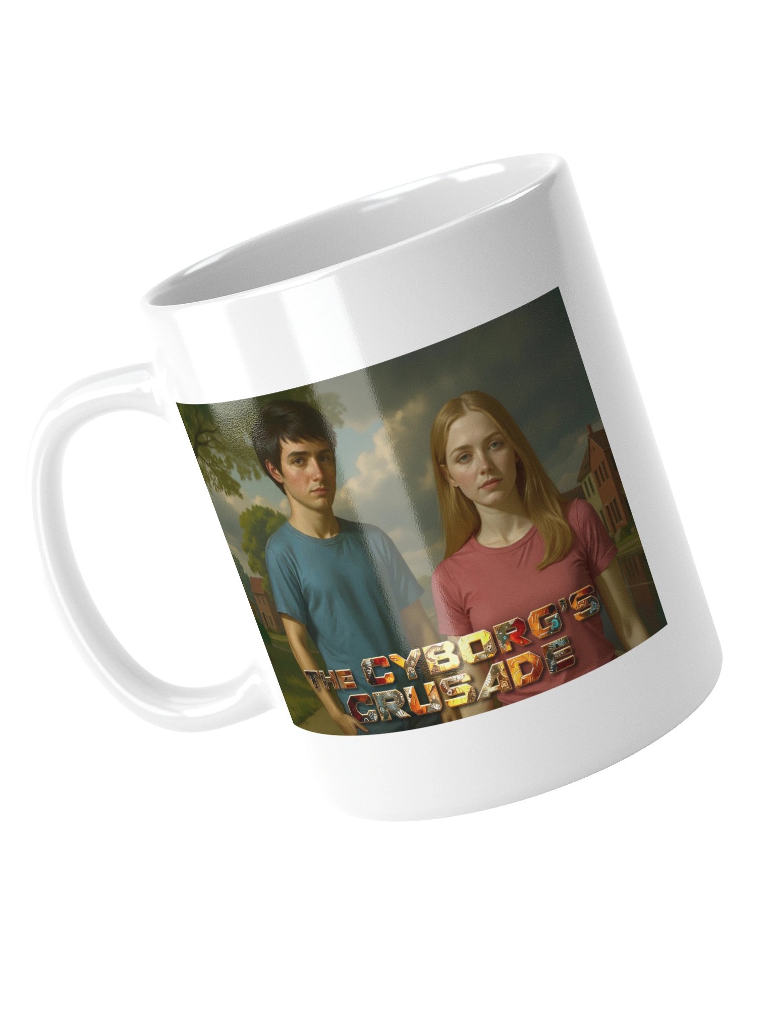 A White Mug Featuring James Hunter Walking with his Girlfriend Nadia product image (4)