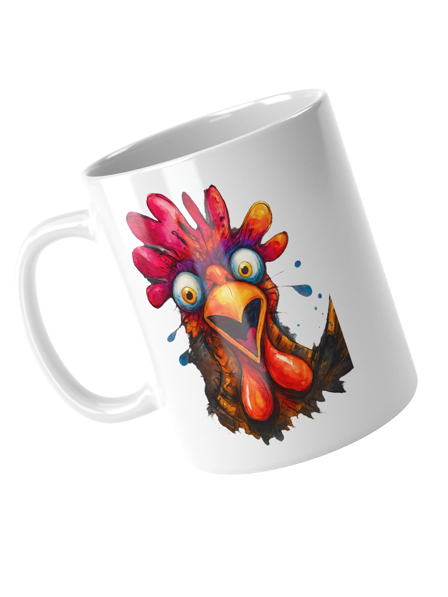 Squawking Roosters White Glossy Mug product image (10)