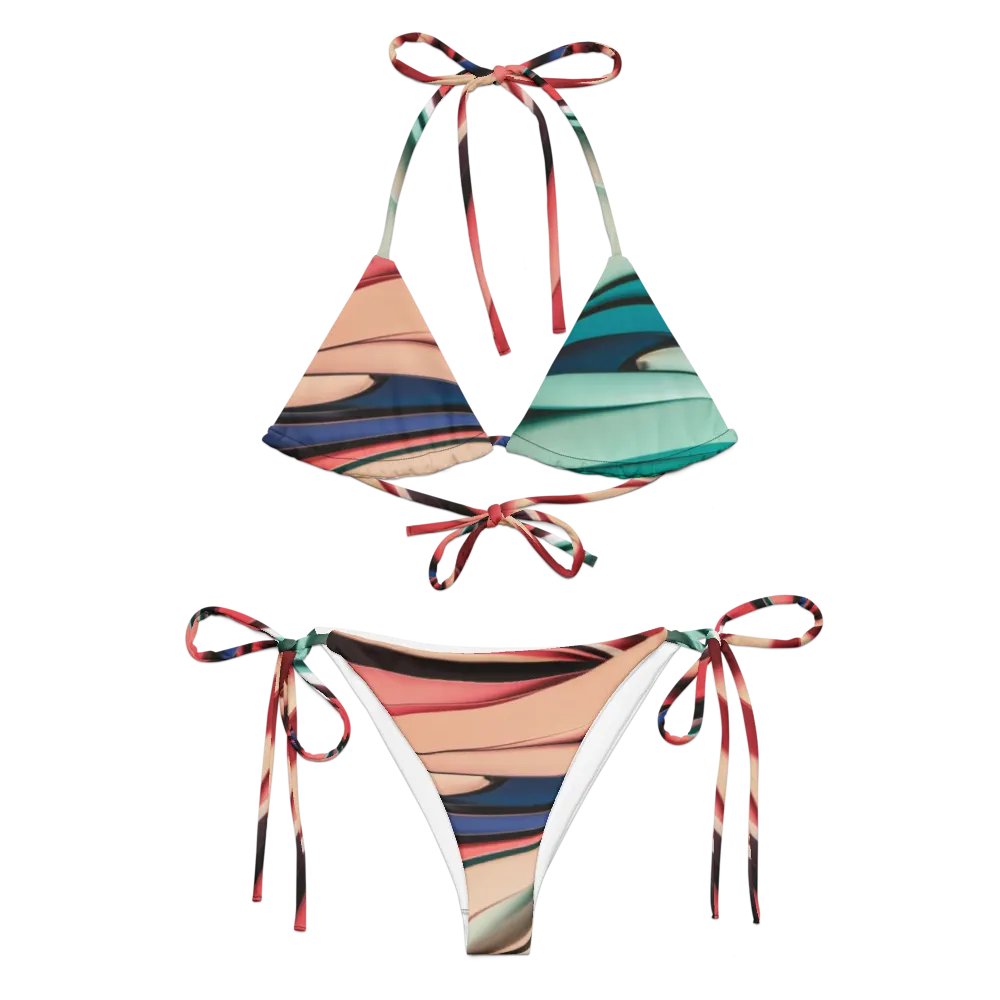 TDS Music Recycled String Bikini Set in Abstract Colors (2XS-6XL) product image (3)