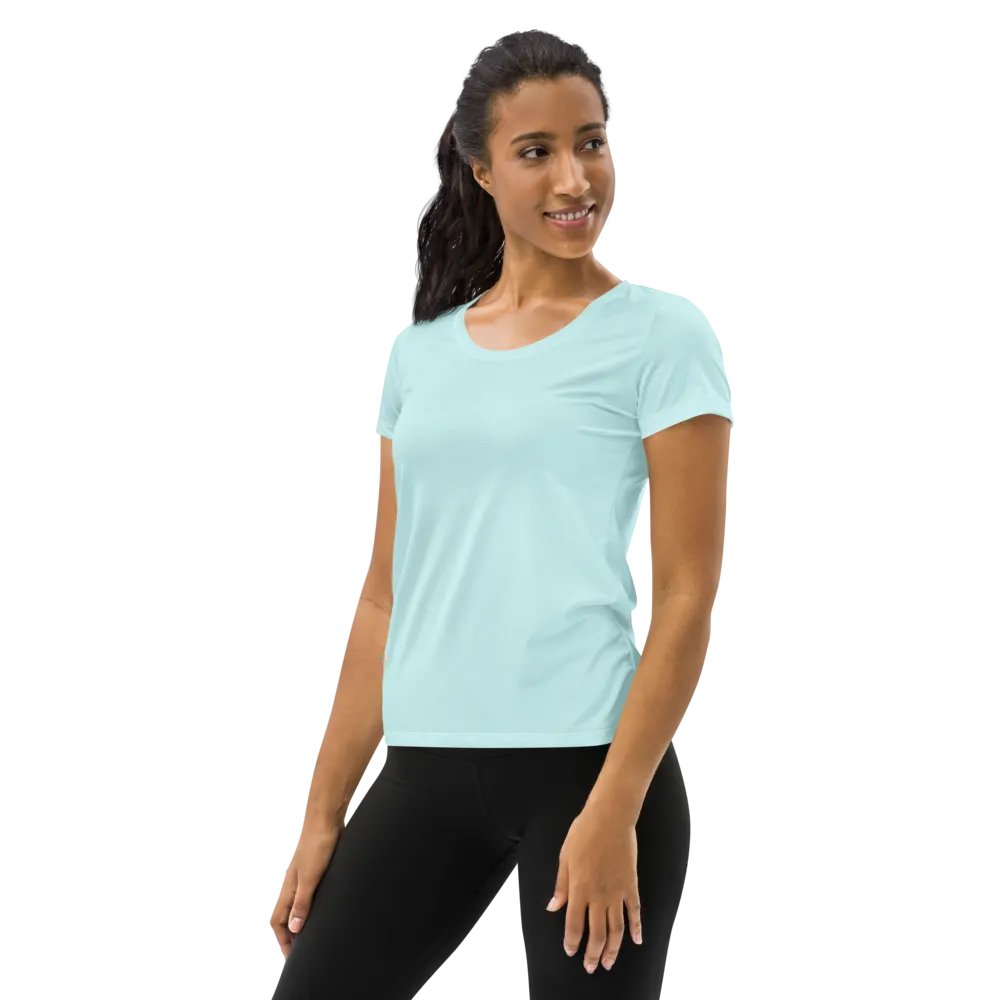 Light Cyan Women's Athletic T-Shirt product image (4)