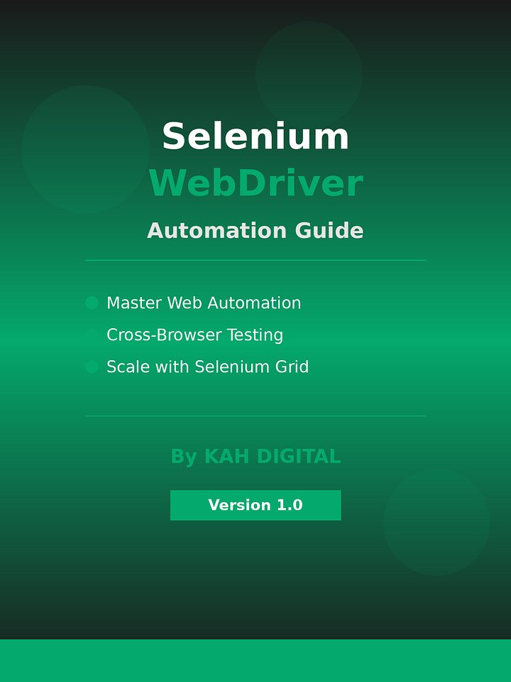 Selenium WebDriver Complete Guide - Master Browser Automation Testing
