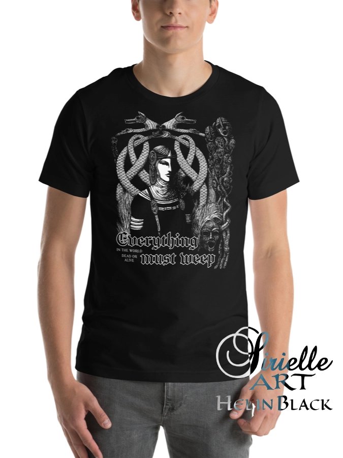 Everything Must Weep · Hel in Black · Regular Fit Bella Canvas T-Shirt · Norse Mythology product image (2)