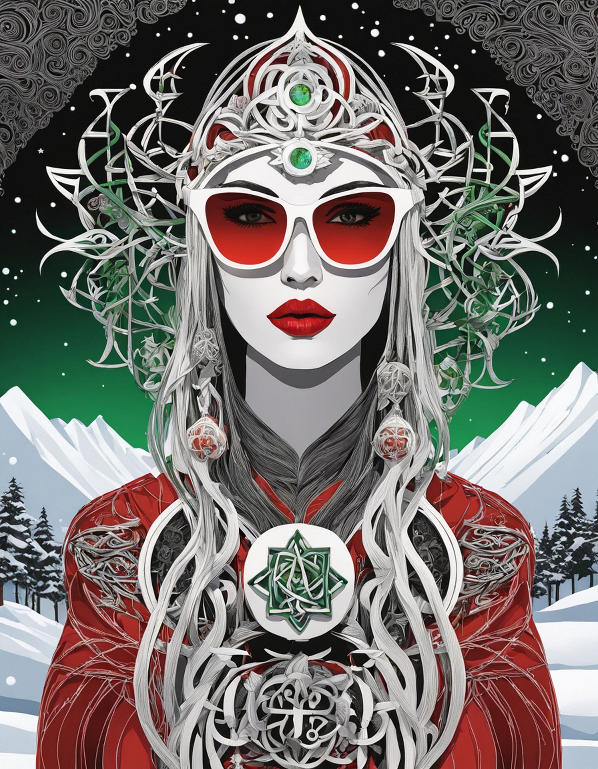 Winter Wiccan 01 - Instant Download product image (1)