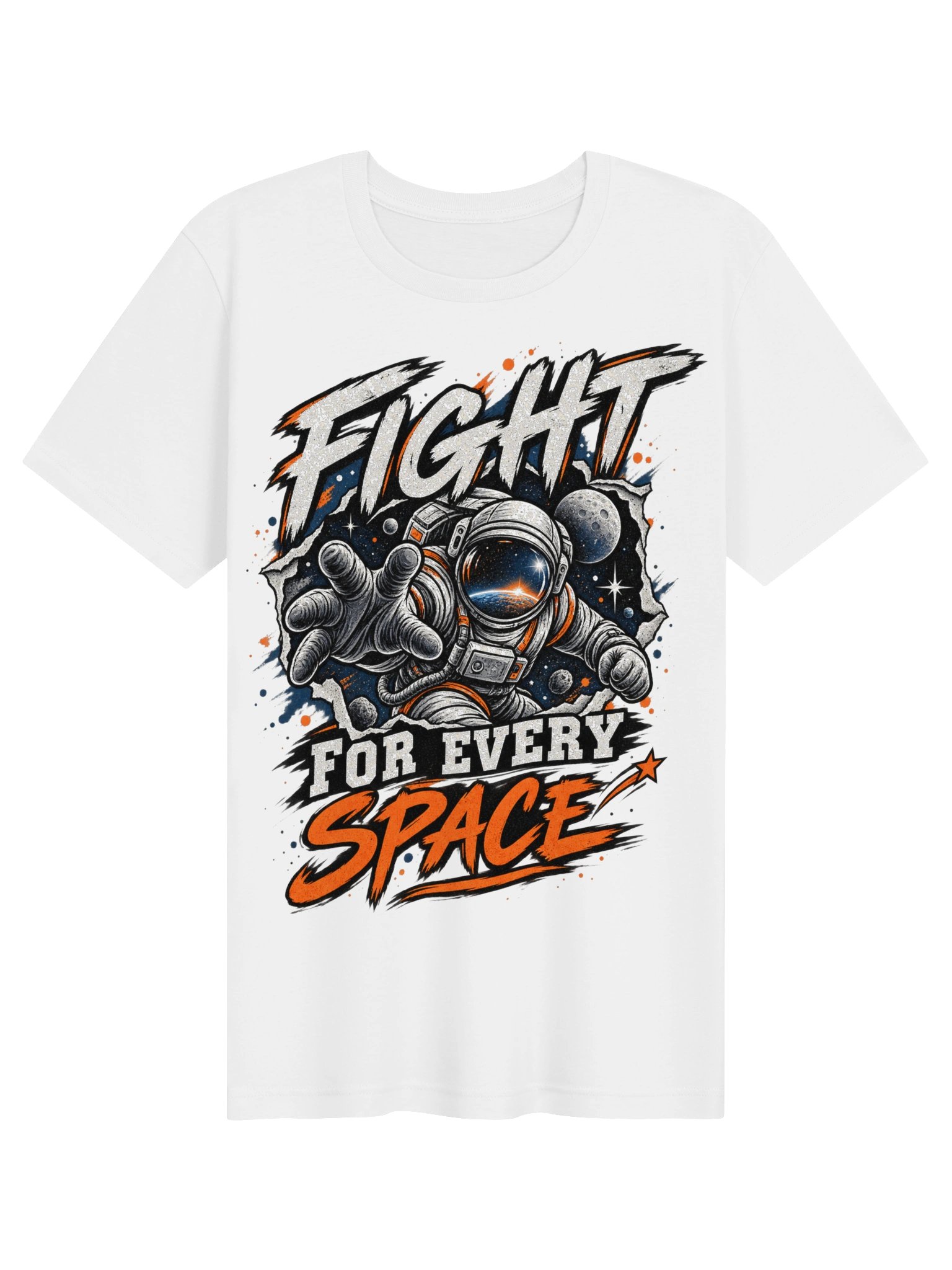 Fight For Every Space - Astronaut Motivational Graphic Tee product image (4)