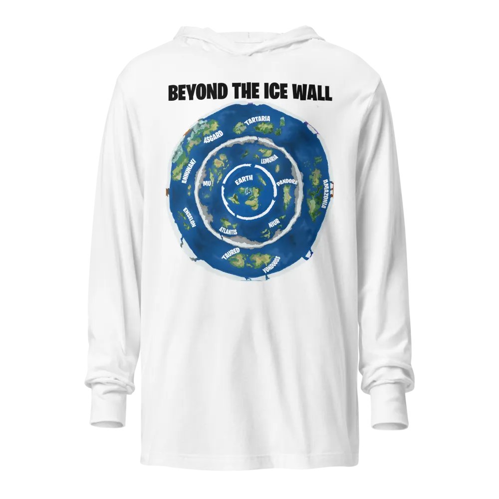 Unisex Hooded Tee Beyond the Ice Wall Map product image (1)