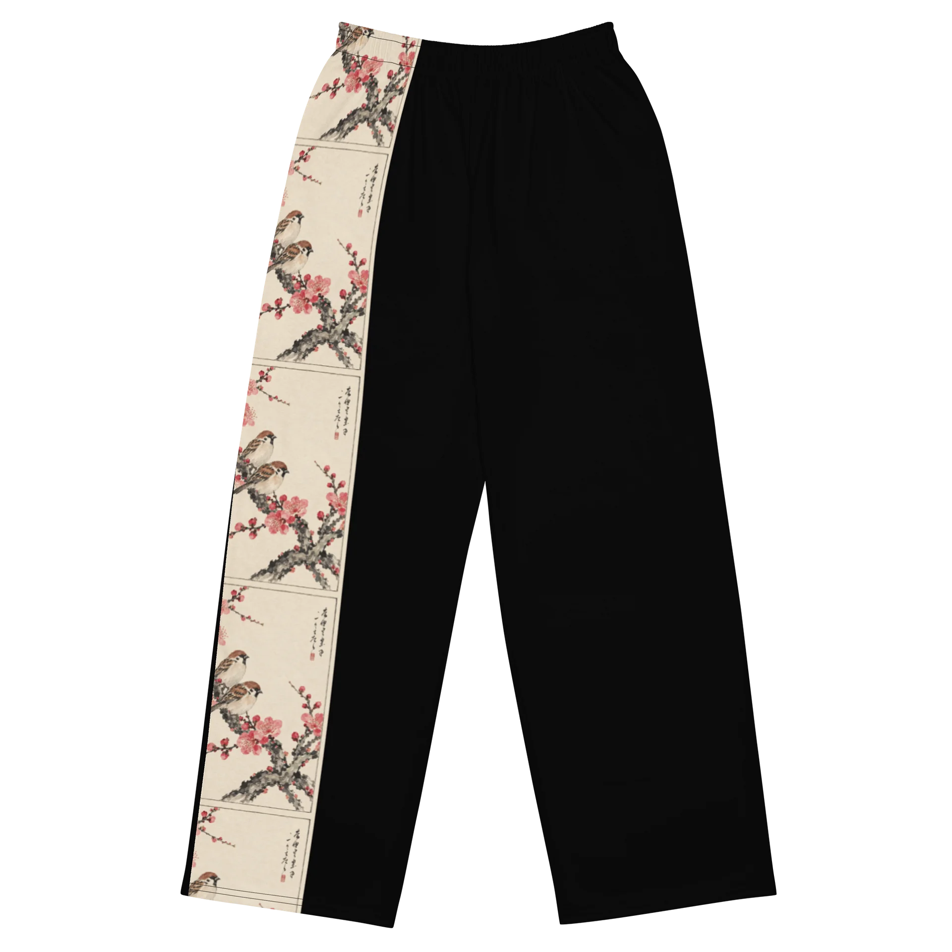 Stripe Birds Wide-Leg Pants product image (1)