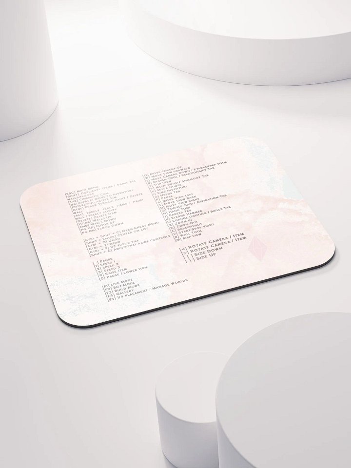 Pink Cloud Sims Hotkeys Mousepad product image (2)