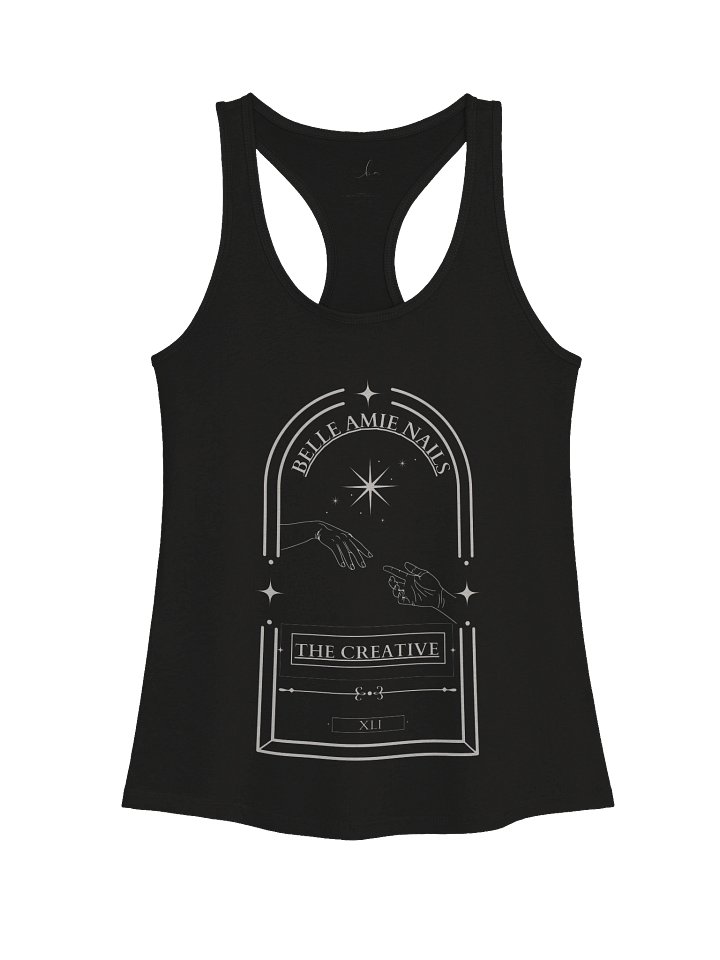 The Creative Tarot Racerback Tank cream logo product image (1)