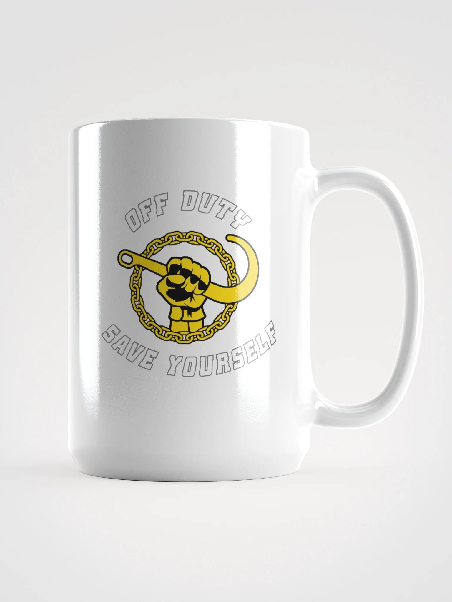 "Off Duty, Save Yourself" Tow Coffee Cup product image (1)