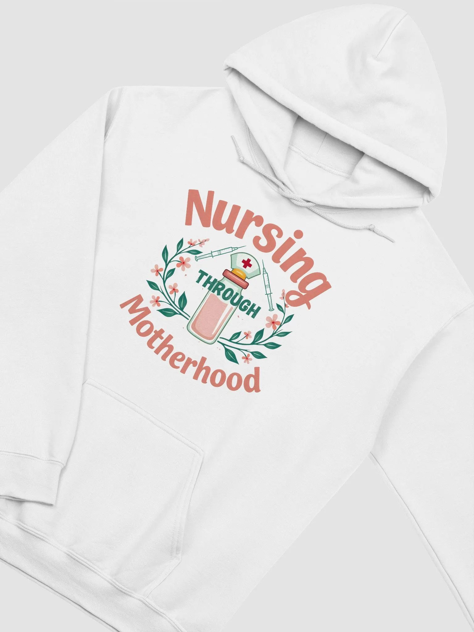 Nurse's Cap Floral Nursing Bottle Hoodie product image (11)