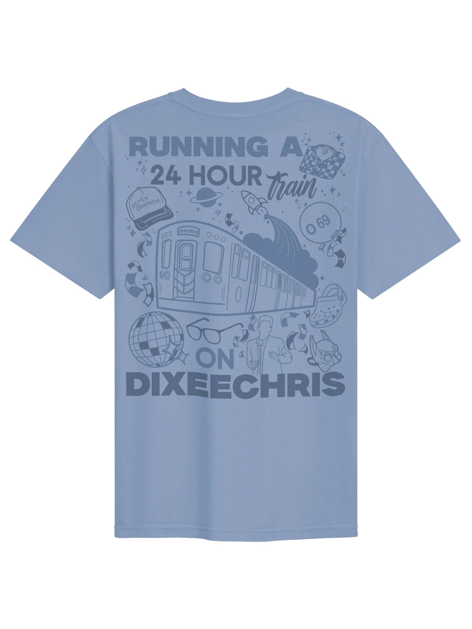 24hr Train Tee -Blue product image (1)