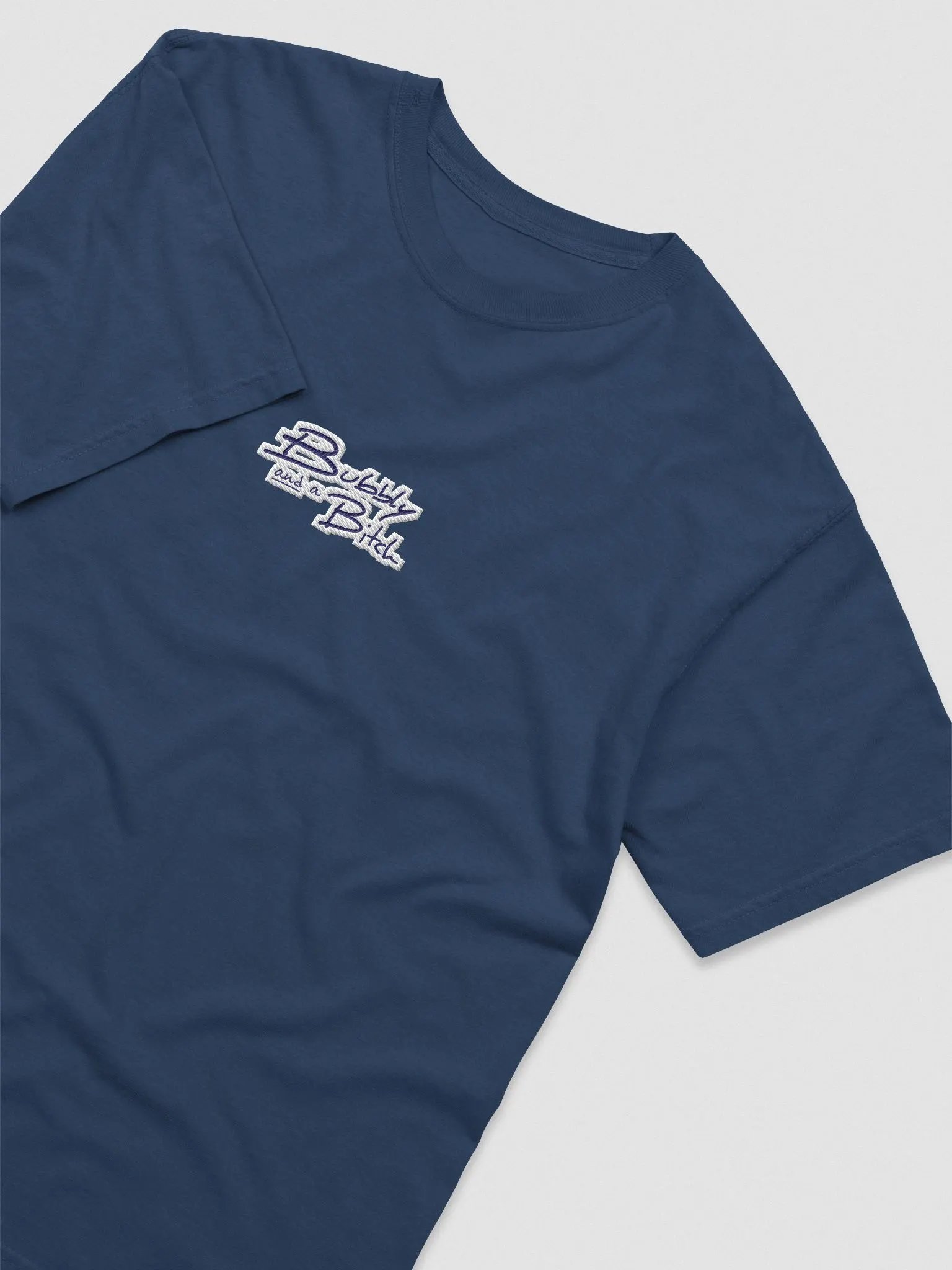 Bubbly and a B*tch embroidered garment-dyed tee (navy bubble design) product image (4)