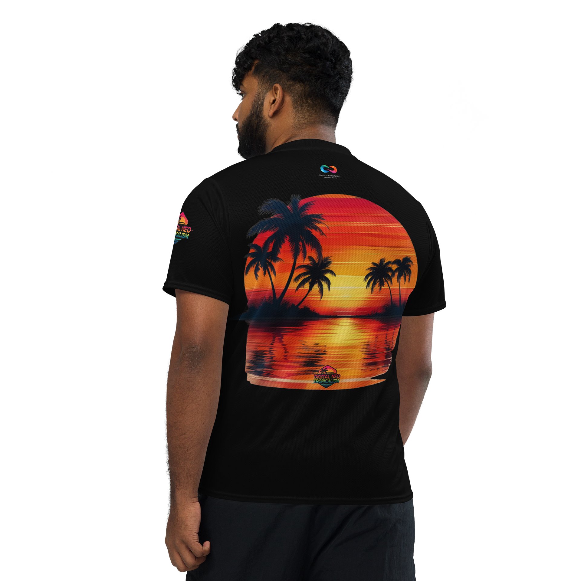 LIMITED EDITION - CNX Core All-over print Unisex Tee — Digital Neo Tropicalism 001 product image (5)
