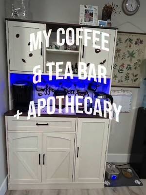 My little coffee and tea bar, plus a bit of apothecary 🌿 The herbs are ones I grew and dried myself. Which would you make first, coffee or tea? ☕