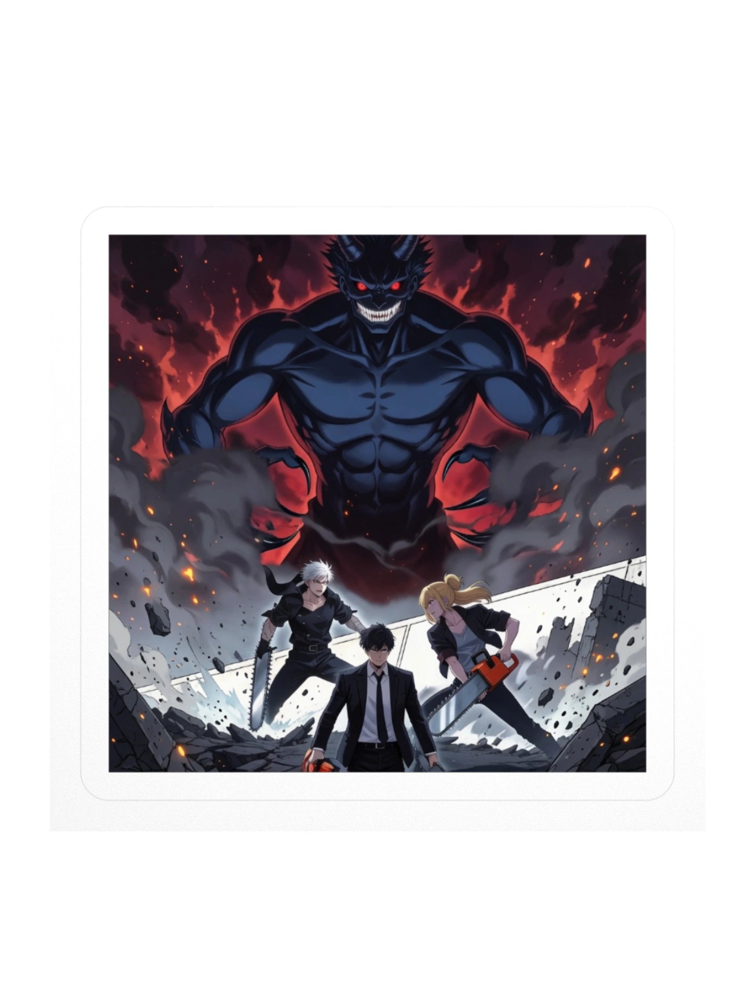 Chainsaw Warriors vs. Dark Entity // Premium Vinyl Sticker product image (1)
