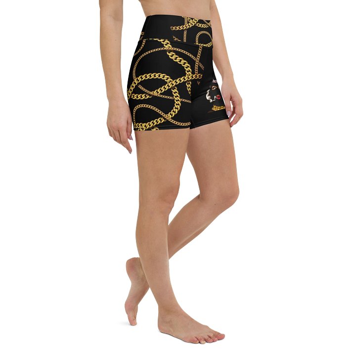 HAZ3YLAX Gold Chain Yoga Shorts product image (2)